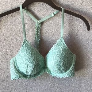 PINK date Racerback lace clasp bra 34B